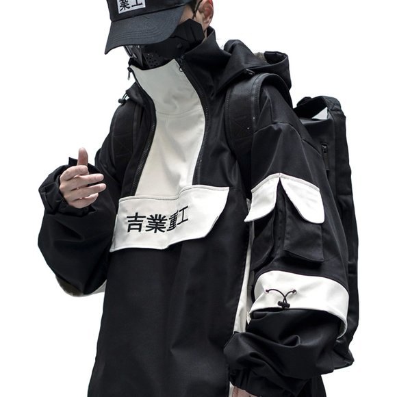 Niepce Inc Other - Techwear Streetwear Down Jacket Windbreaker Coat hi-j1-black